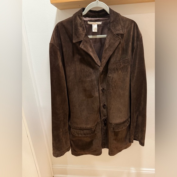 Perry Ellis Other - Perry Ellis Dark Brown Suede Jacket